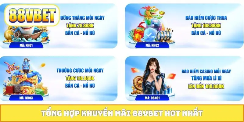 Tổng hợp khuyến mãi 88VBET HOT nhất